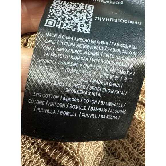 Guess Halter Top Womens Size L Champagne Color SL Rhea Cowl Neck Milk Tea - Picture 16 of 16